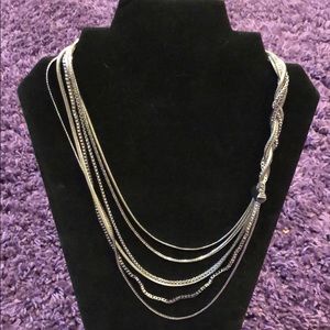 Chloe + Isabel 3 in 1 Multistrand Silver Necklace